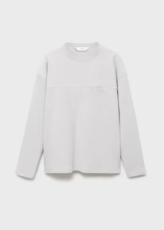 T-shirt con tasca e cuciture a vista