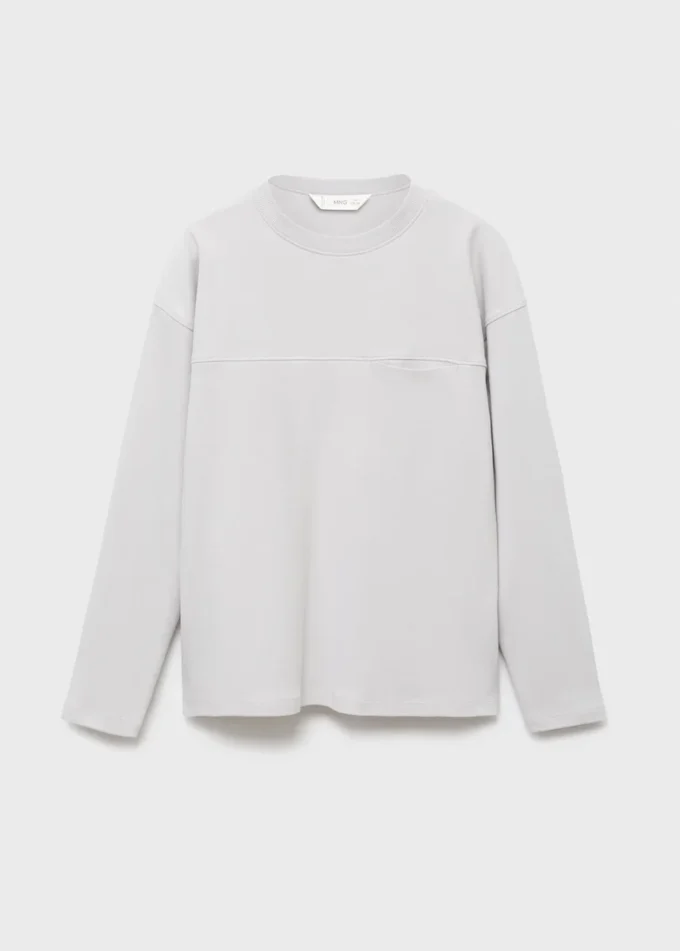 T-shirt con tasca e cuciture a vista T-shirt con tasca e cuciture a vista