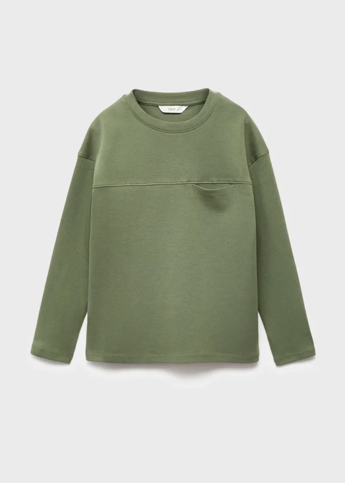 T-shirt con tasca e cuciture a vista T-shirt con tasca e cuciture a vista