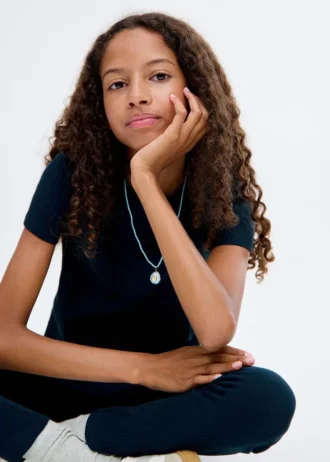 T-shirt in cotone a costine