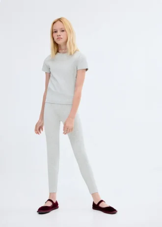 T-shirt in cotone a costine