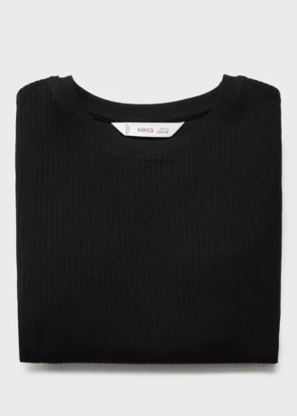 T-shirt in cotone a costine