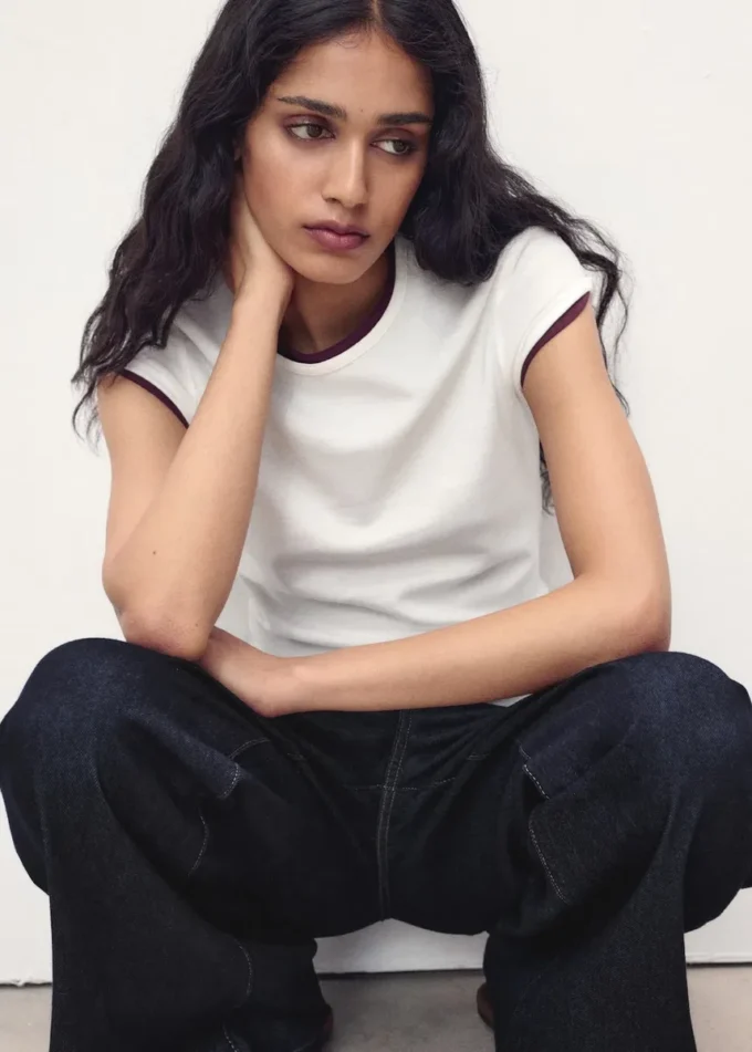 T-shirt in cotone a maniche corte T-shirt in cotone a maniche corte