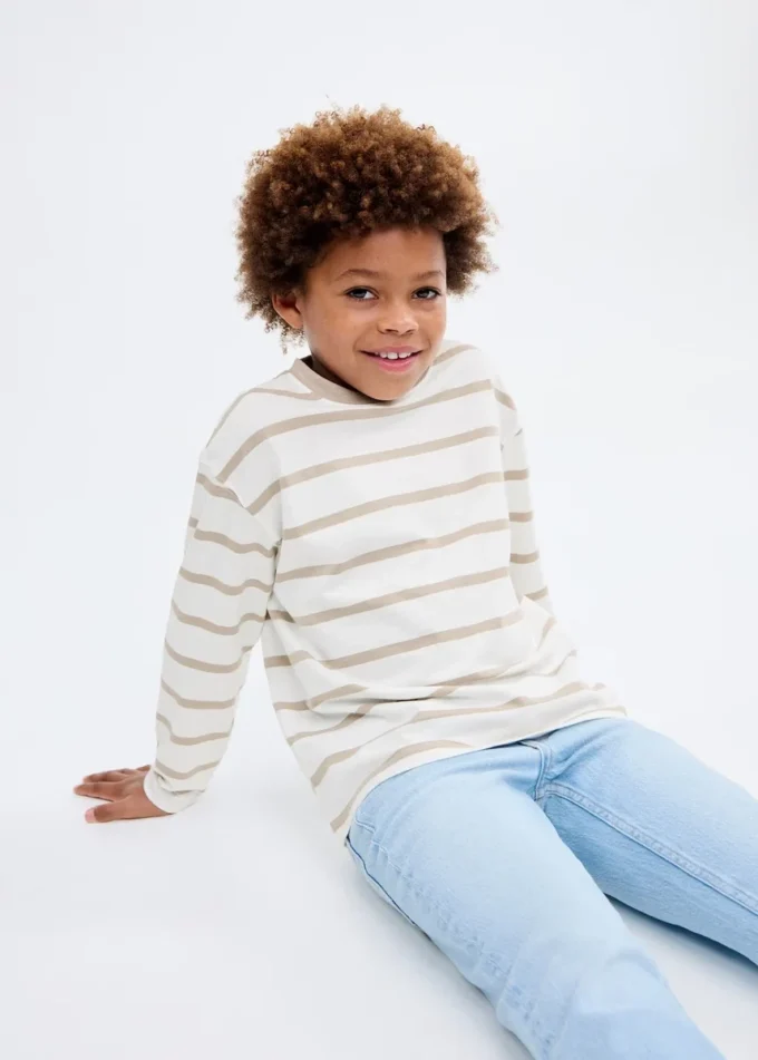 T-shirt in cotone a righe T-shirt in cotone a righe