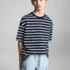 T-shirt in cotone a righe T-shirt in cotone a righe