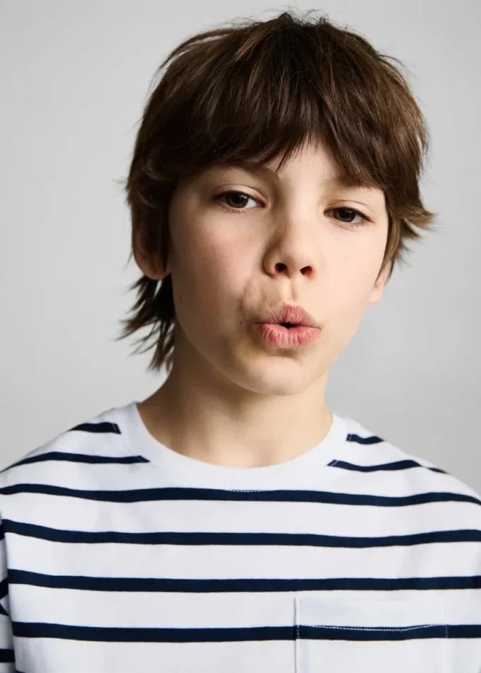 T-shirt in cotone a righe T-shirt in cotone a righe