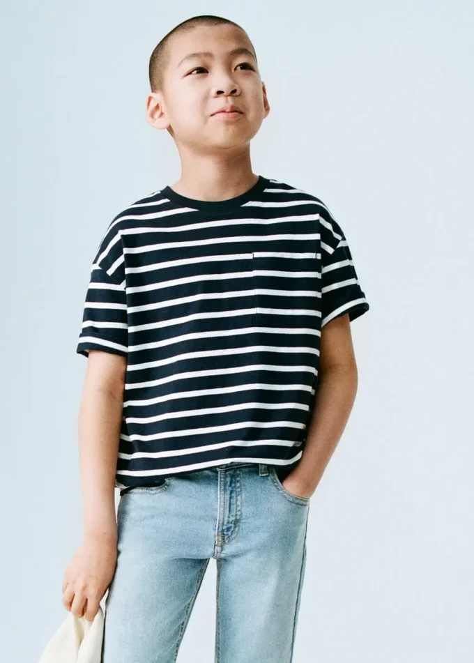 T-shirt in cotone a righe T-shirt in cotone a righe