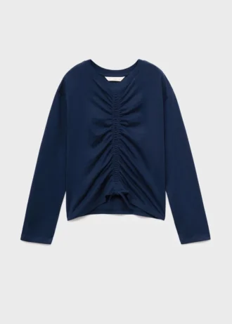 T-shirt in cotone arricciato