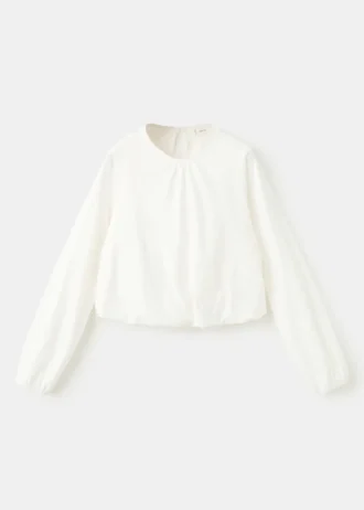 T-shirt in cotone arricciato