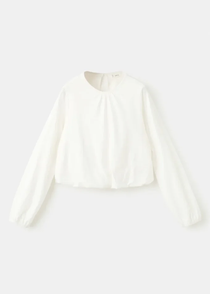 T-shirt in cotone arricciato T-shirt in cotone arricciato