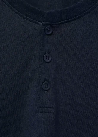 T-shirt in cotone con bottoni