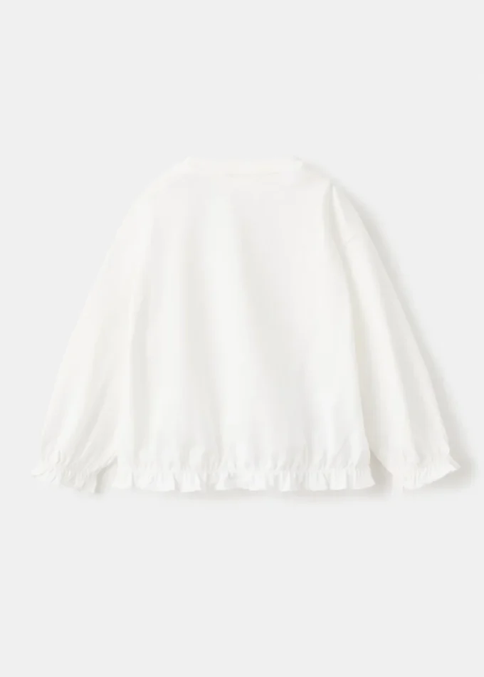 T-shirt in cotone con leone ricamato T-shirt in cotone con leone ricamato