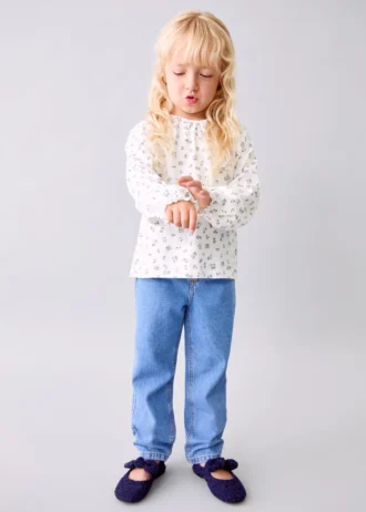 T-shirt in cotone con motivo floreale T-shirt in cotone con motivo floreale