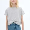 T-shirt in cotone con nodo T-shirt in cotone con nodo