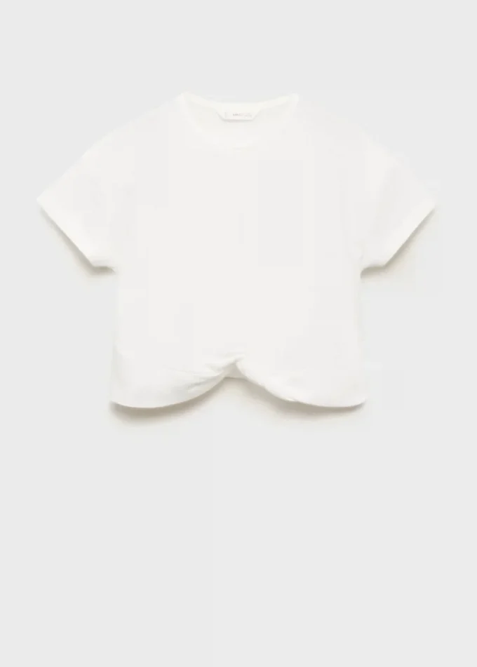 T-shirt in cotone con nodo T-shirt in cotone con nodo