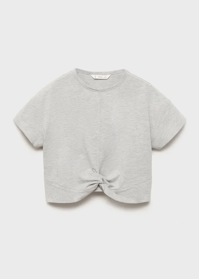 T-shirt in cotone con nodo T-shirt in cotone con nodo