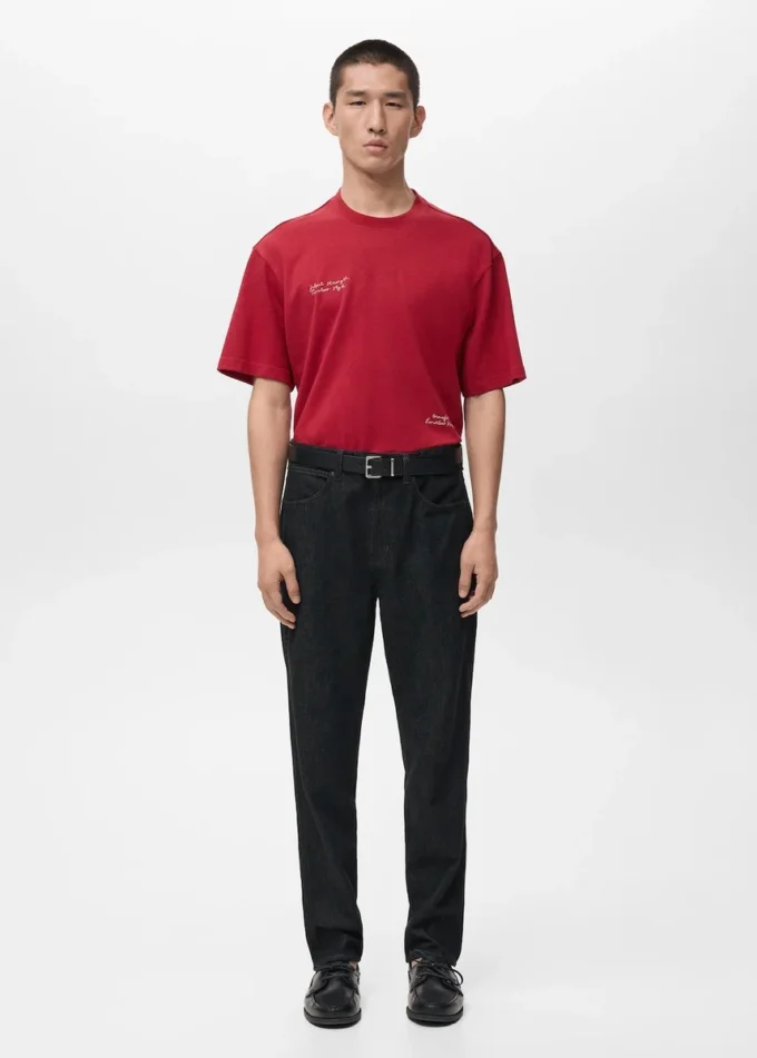 T-shirt in cotone con scritta