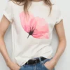 T-shirt in cotone con stampa floreale T-shirt in cotone con stampa floreale