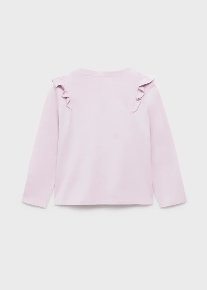 T-shirt in cotone con volant T-shirt in cotone con volant