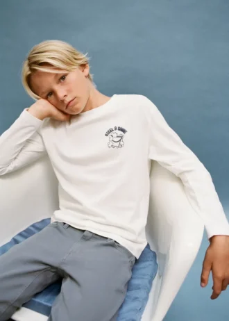 T-shirt in cotone goffrato