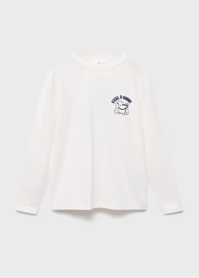 T-shirt in cotone goffrato T-shirt in cotone goffrato