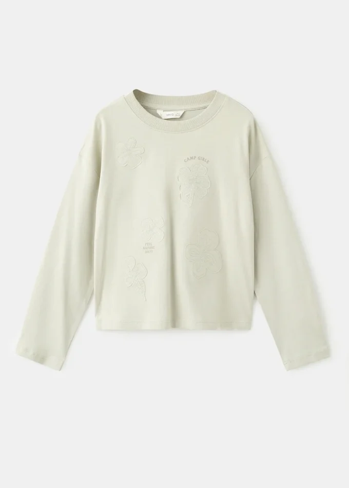 T-shirt in cotone ricamata T-shirt in cotone ricamata