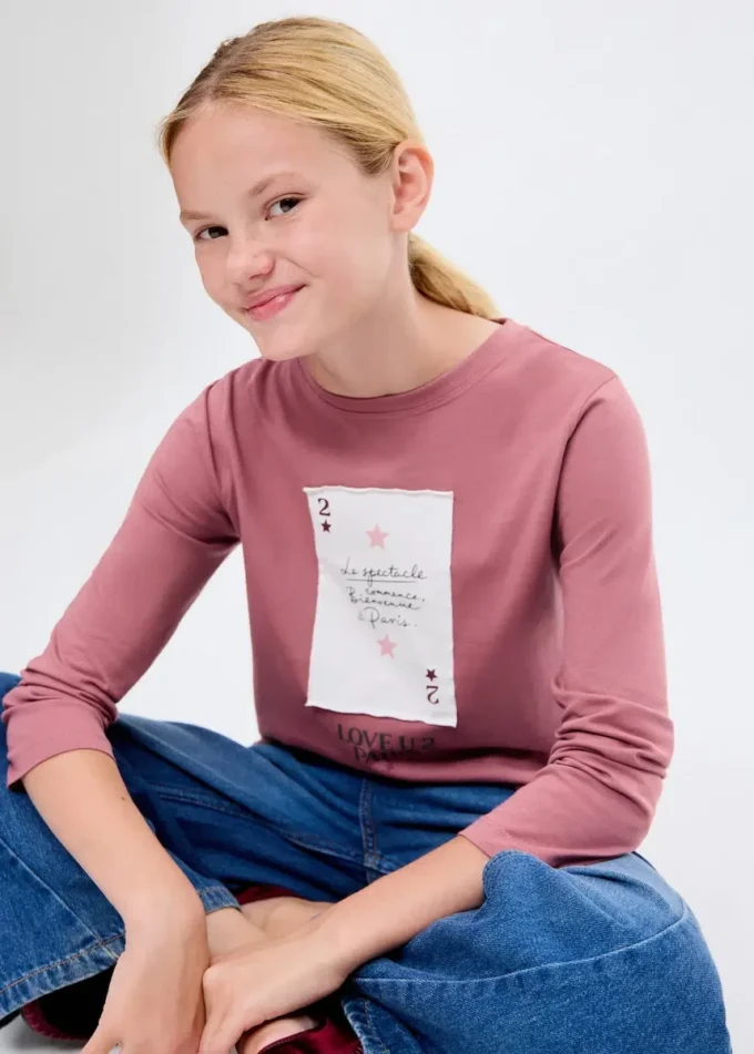 T-shirt in cotone ricamata T-shirt in cotone ricamata