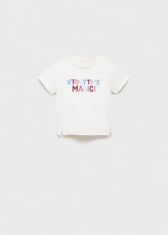 T-shirt in cotone ricamata