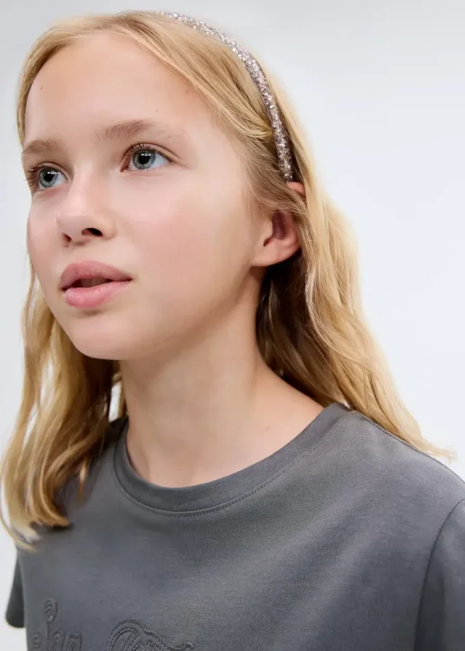 T-shirt in cotone ricamata T-shirt in cotone ricamata