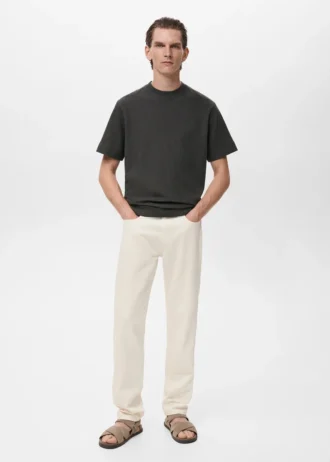 T-shirt in cotone testurizzato