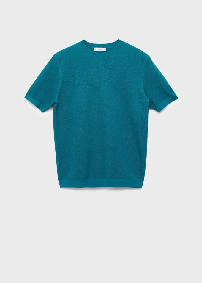 T-shirt in maglia di cotone T-shirt in maglia di cotone