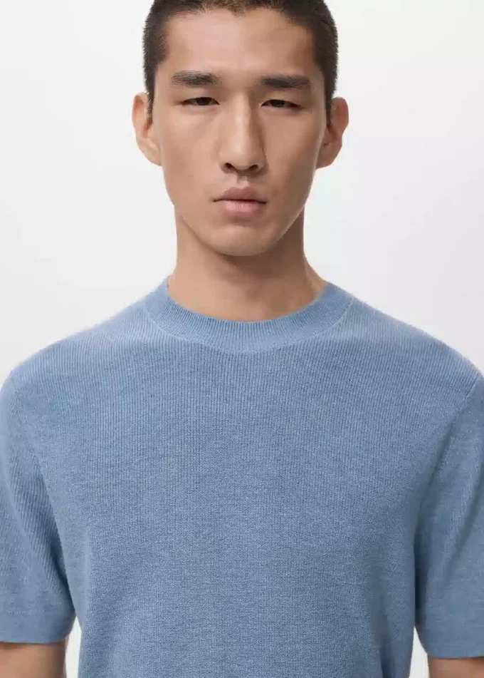 T-shirt in maglia di cotone T-shirt in maglia di cotone