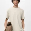 T-shirt in maglia fine di cotone T-shirt in maglia fine di cotone