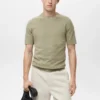 T-shirt in maglia fine di cotone T-shirt in maglia fine di cotone