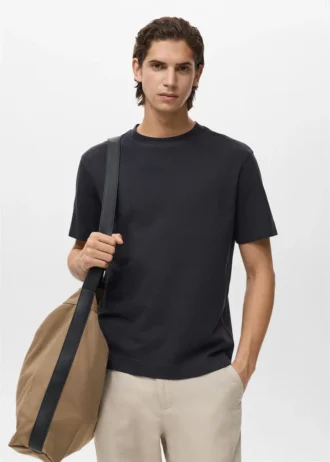 T-shirt in maglia fine di cotone