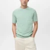T-shirt in maglia fine di cotone T-shirt in maglia fine di cotone