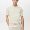 T-shirt in maglia fine di cotone T-shirt in maglia fine di cotone