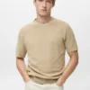T-shirt in maglia fine di cotone T-shirt in maglia fine di cotone