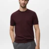 T-shirt in maglia fine di cotone T-shirt in maglia fine di cotone