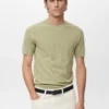 T-shirt in maglia fine di cotone T-shirt in maglia fine di cotone