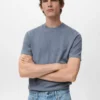 T-shirt in maglia fine di cotone T-shirt in maglia fine di cotone