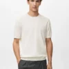 T-shirt in maglia fine di cotone T-shirt in maglia fine di cotone