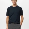 T-shirt in maglia fine di cotone T-shirt in maglia fine di cotone