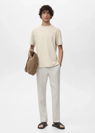 T-shirt in maglia fine di cotone