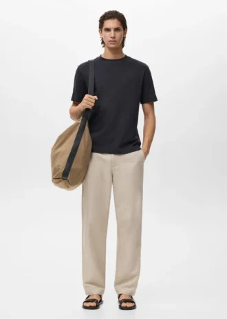 T-shirt in maglia fine di cotone