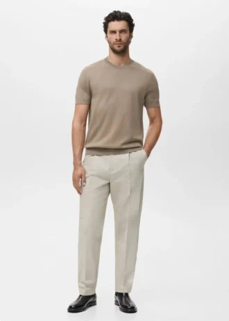 T-shirt in maglia fine di cotone