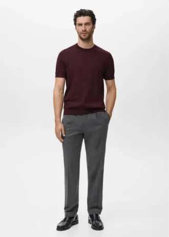 T-shirt in maglia fine di cotone