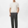 T-shirt in maglia fine di cotone T-shirt in maglia fine di cotone