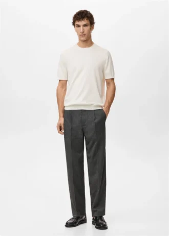 T-shirt in maglia fine di cotone