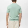 T-shirt in maglia fine di cotone T-shirt in maglia fine di cotone